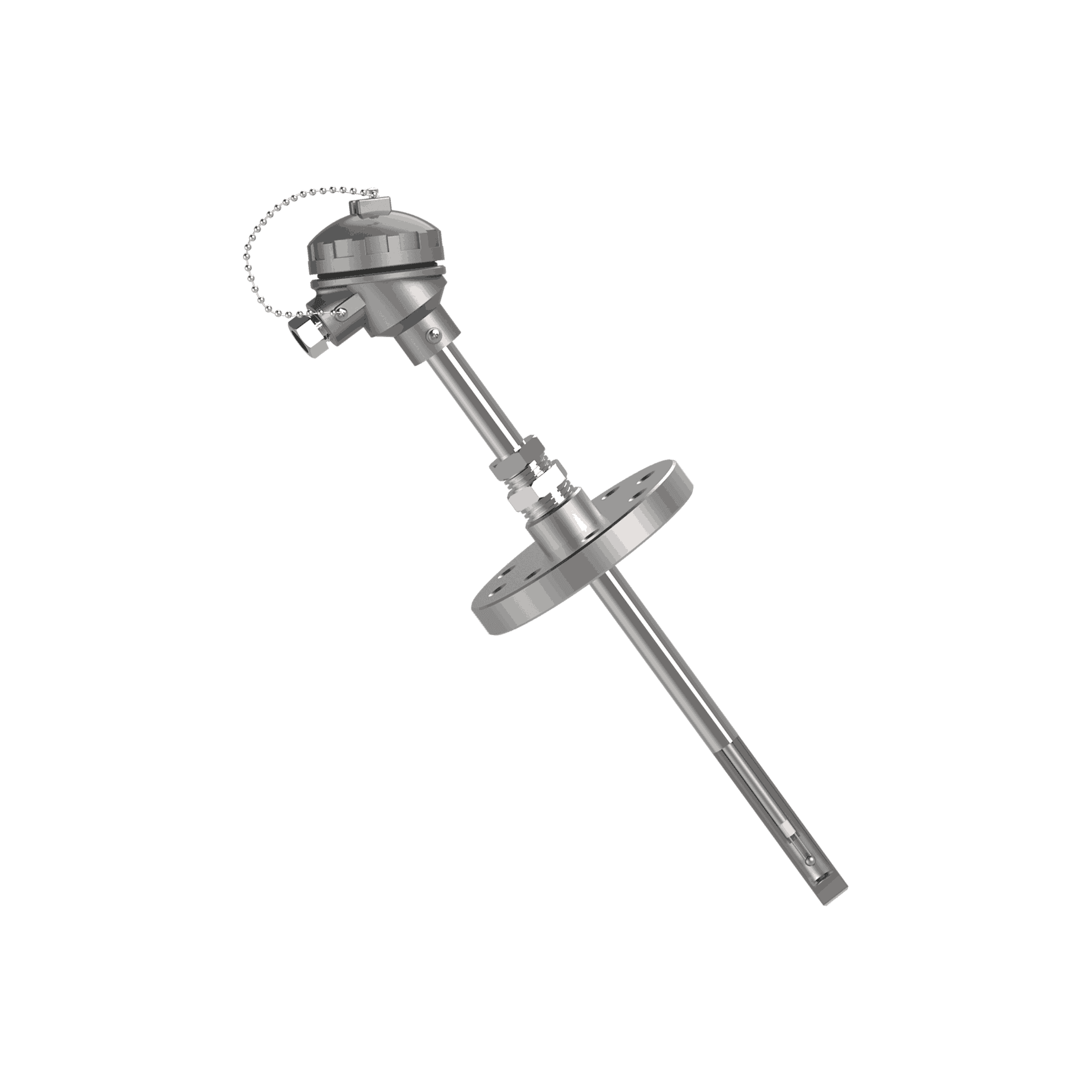 Thermocouple T-502 avec doigt de gant et bride réglable