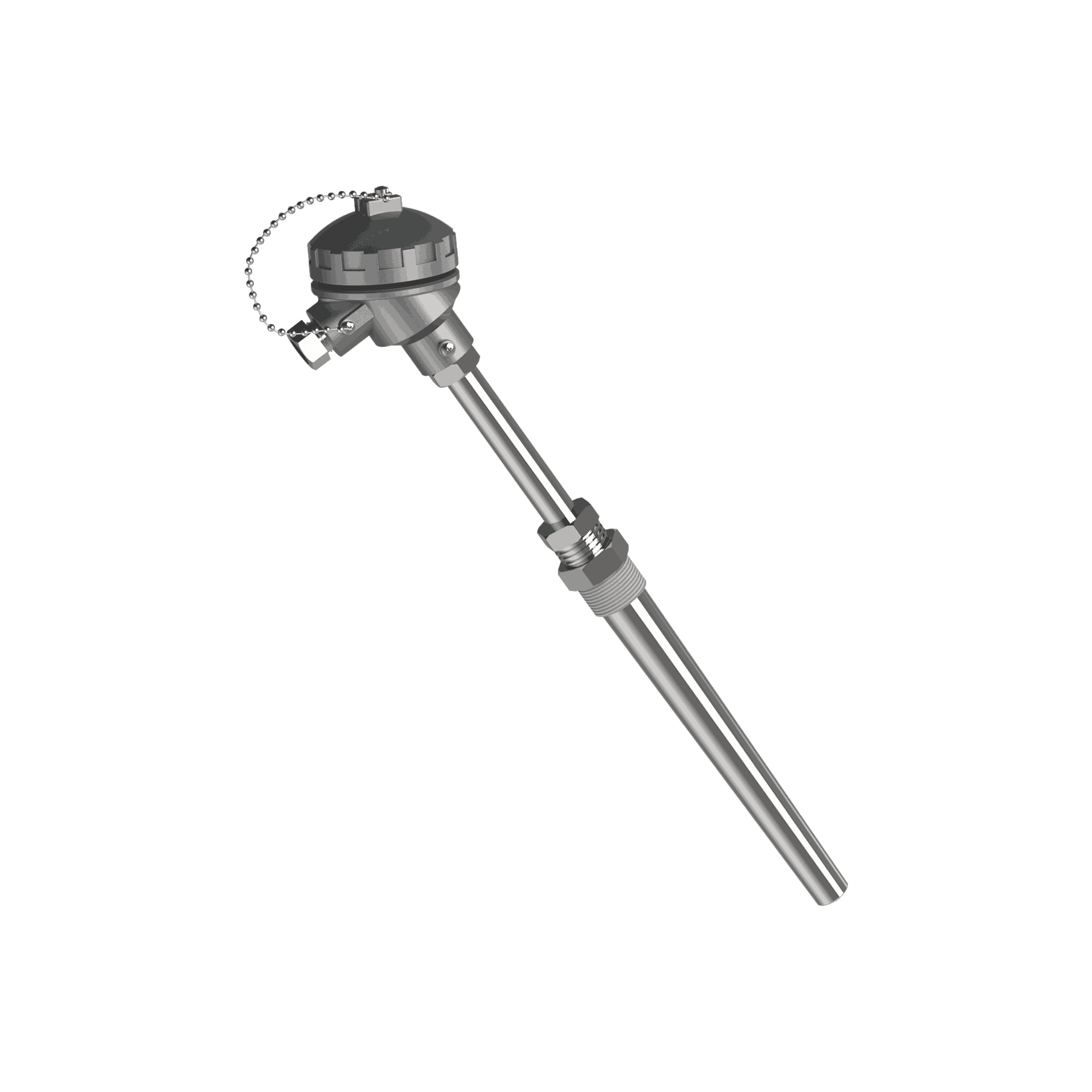 Thermocouple T-503 avec doigt de gant conique et bride réglable