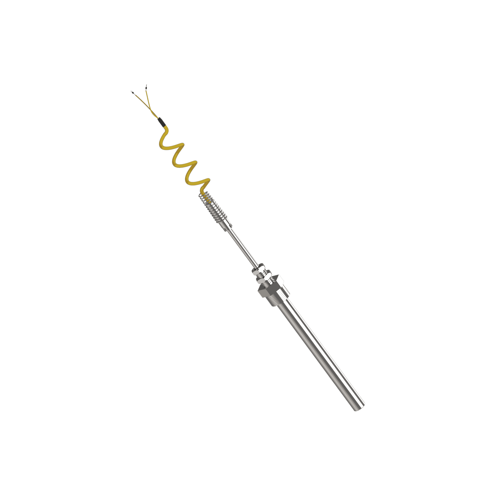 Thermocouple T-504 avec doigt de gant droit, raccord de compensation réglable et câble