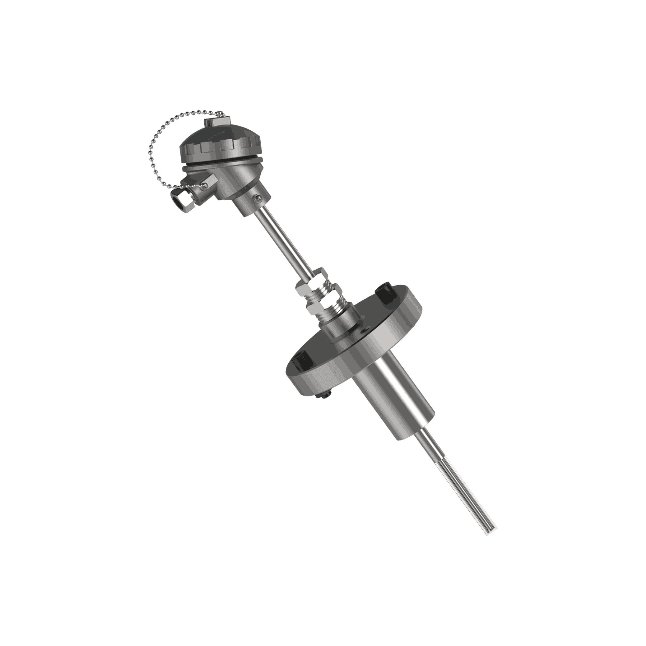 Thermocouple T-734 avec doigt de gant, bride et tube de protection