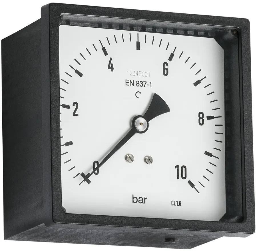 Series PPB — square case pressure gauges