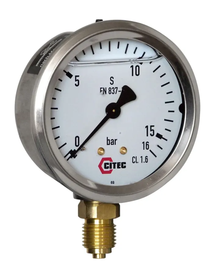 Série 7110 - 7210 Manomètres boîtier inox