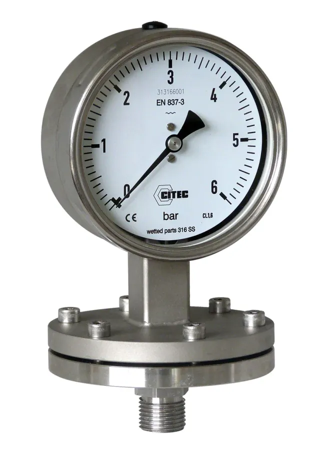 Series 1000 — all stainless low pressure diaphragm gauges