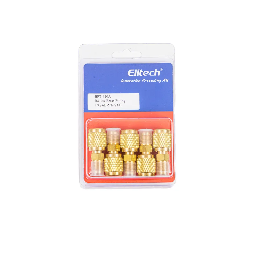 Elitech BFT-410A – مخفّض نحاسي 1/4" SAE ذكر – 5/16" SAE أنثى (عبوة 5)