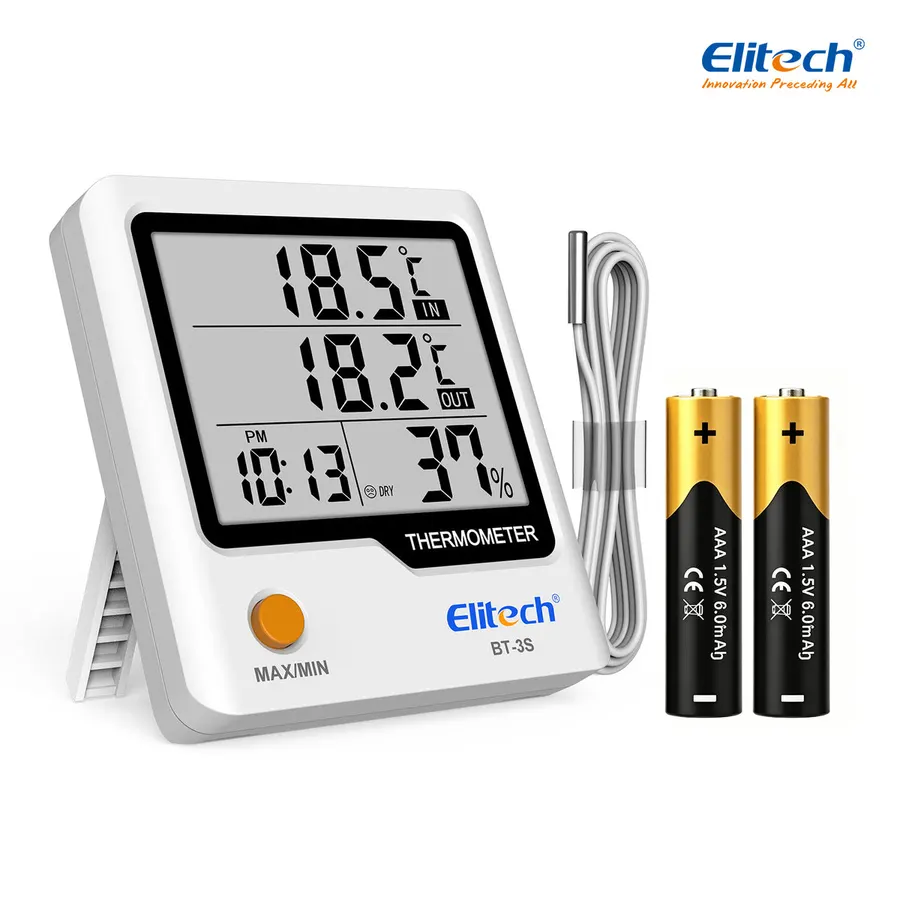 Elitech BT-3S – Dual-channel recording thermometer with large display