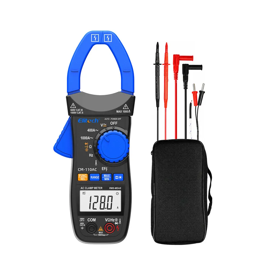Elitech CM-110AC – Pince ampèremétrique numérique 1000 A AC