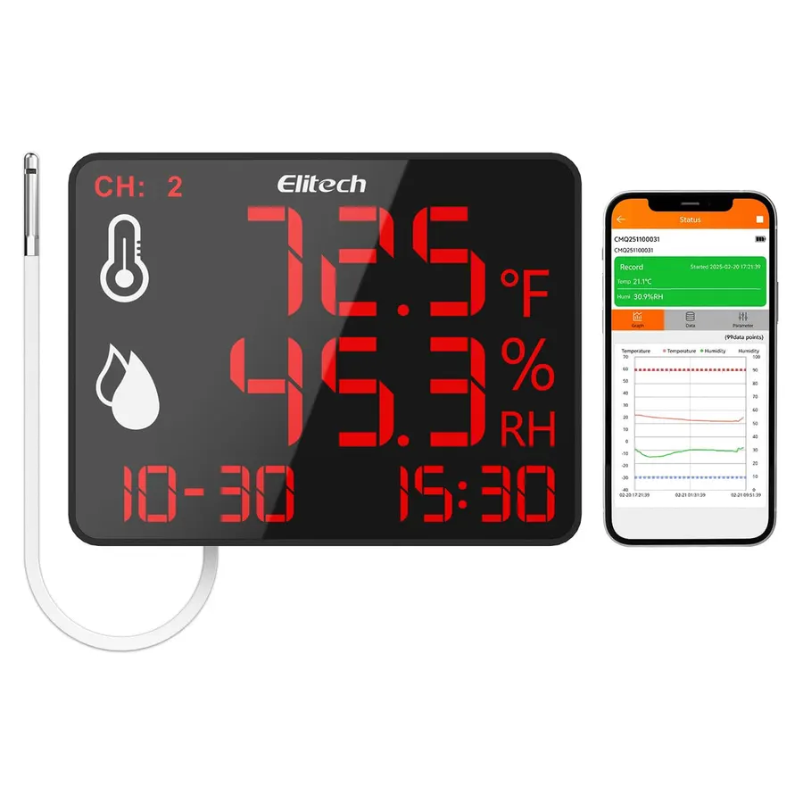 Elitech DR-230 / DR-230W – Enregistreur de température et d'humidité haute précision
