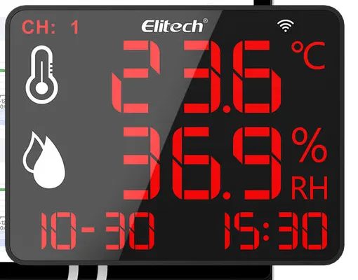 Elitech DR-230W-THDE – Enregistreur de température et d'humidité haute précision