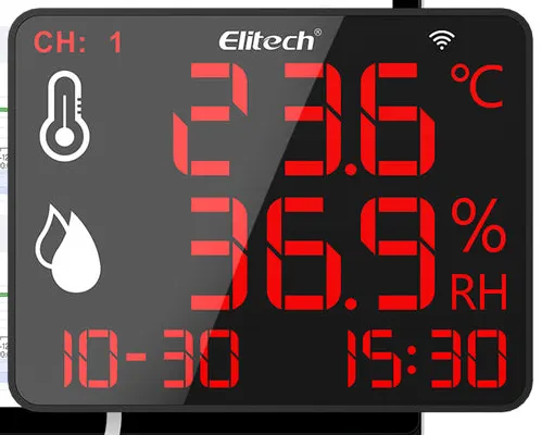 Elitech DR-230W-THE – Enregistreur de température et d'humidité haute précision