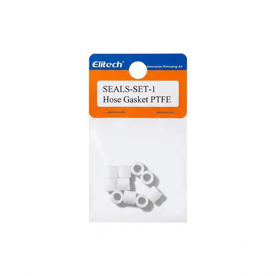 حلقات دائرية PTFE بيضاء، صلادة 60–65 Shore D (عبوة 10)