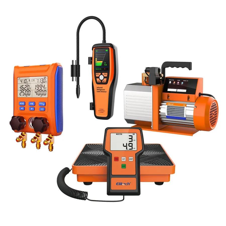 Elitech – Kit réparation climatisation : ILD-200 + LMC-100A + LMG-10 + SVP-7