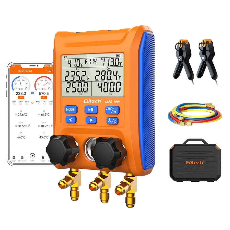 Elitech LMG-10W – 2-way digital manifold gauge with app control