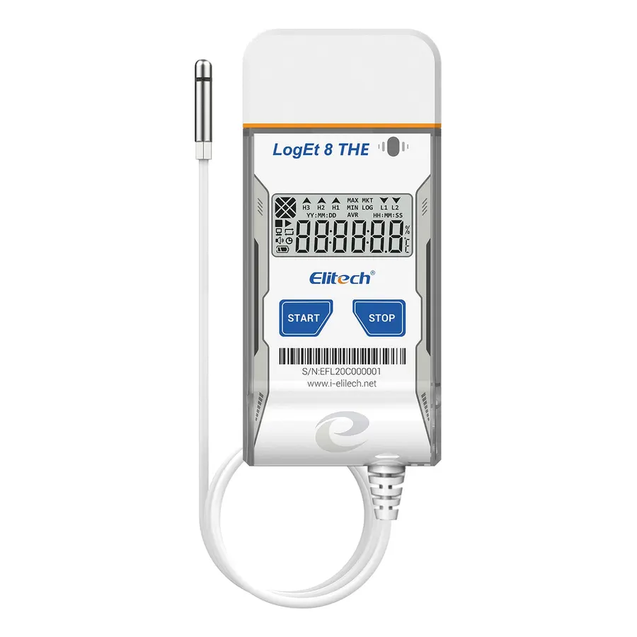 Elitech LogEt 8 THE – Enregistreur USB de température et d'humidité à sonde externe