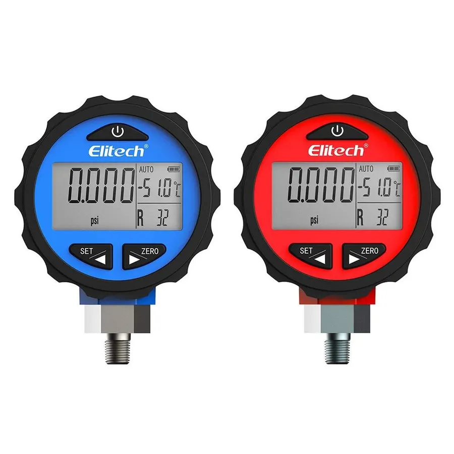 Elitech PG-30 Pro – Paire de manomètres numériques haute et basse pression