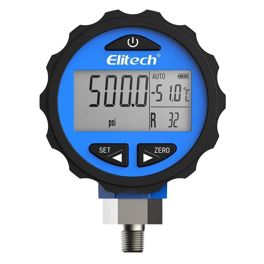 Elitech PG-30Pro bleu – Manomètre numérique basse pression -14,5~500 psi