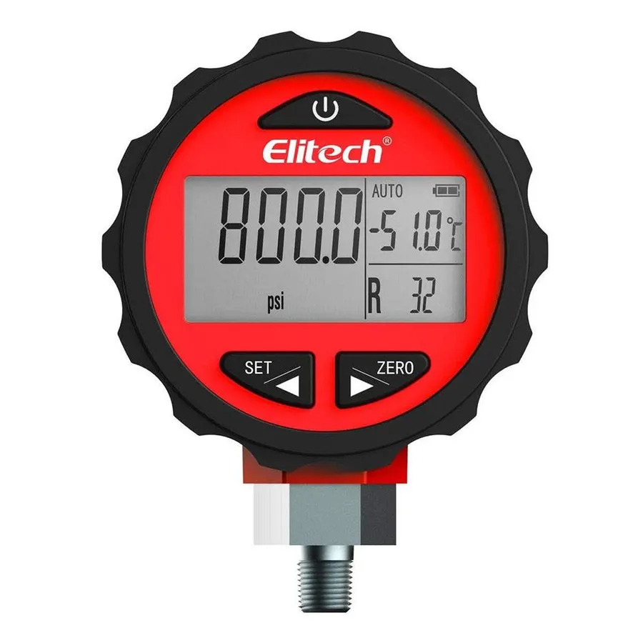 Elitech PG-30Pro rouge – Manomètre numérique haute pression -14,5~800 psi