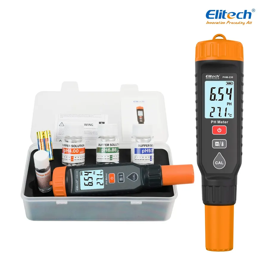 Elitech PHM-230 – pH-mètre stylo avec solutions d'étalonnage
