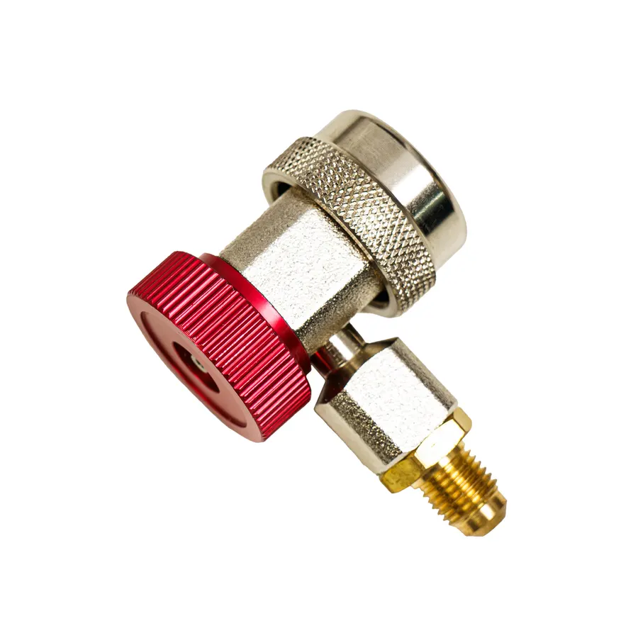 Raccord rapide R134a haute pression – 1/4" SAE, rouge