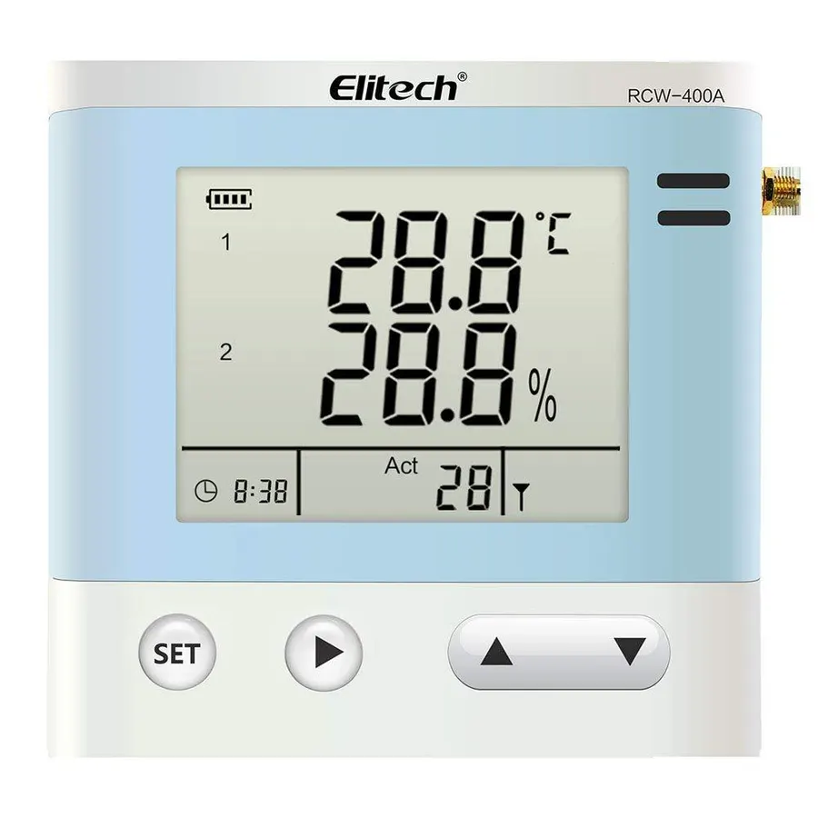 Elitech RCW-400A – Enregistreur de température et d'humidité 3G jusqu'à 4 capteurs