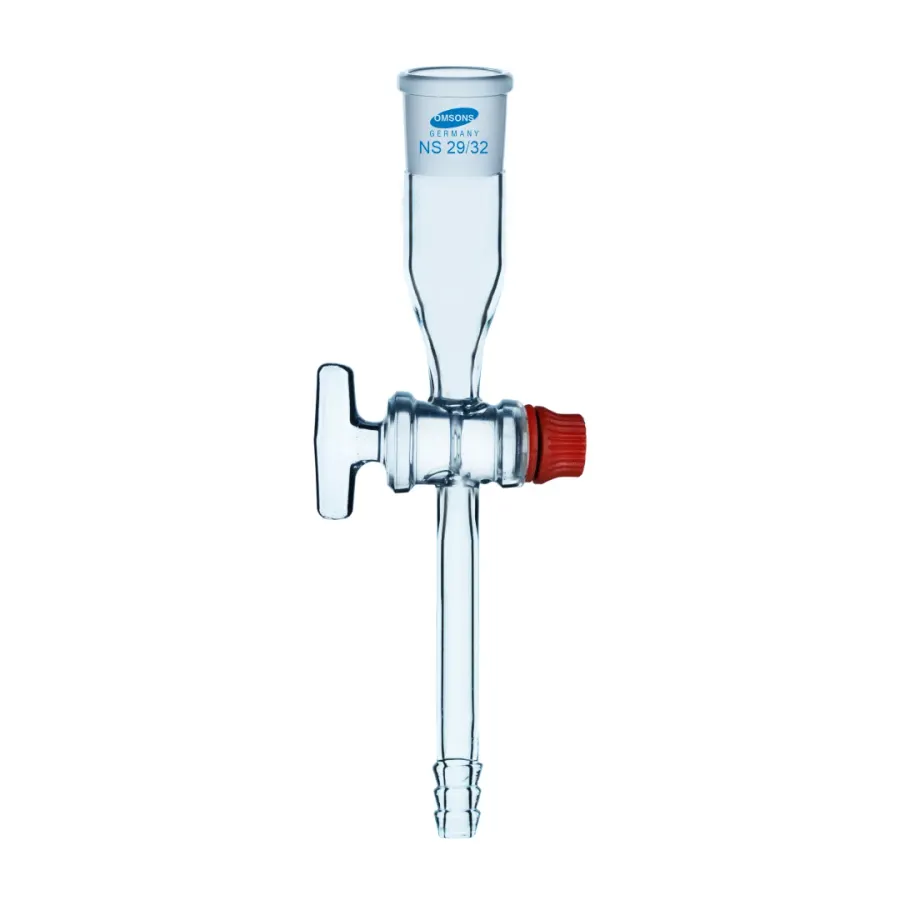 Adaptateur à douille avec robinet en verre