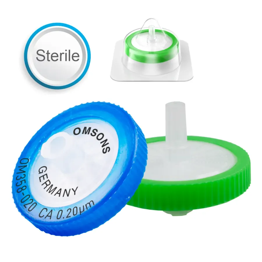 CA Syringe Filters Sterile with Micro-glass Fiber Pre-filter
