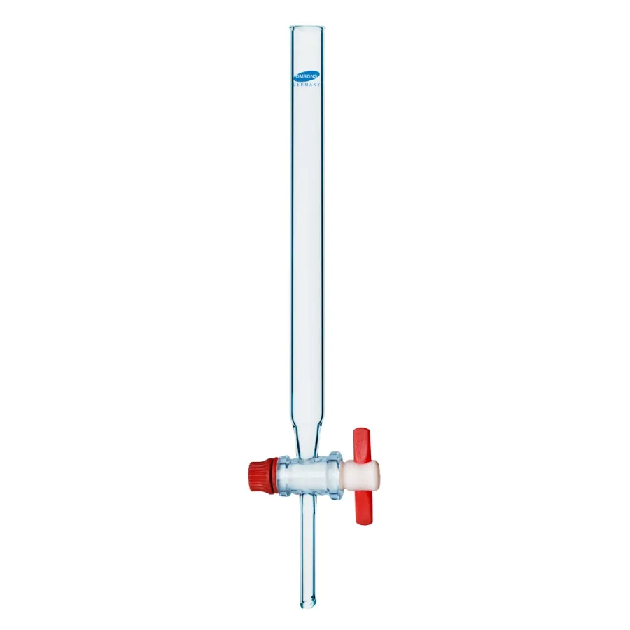 Colonne de chromatographie simple, robinet PTFE
