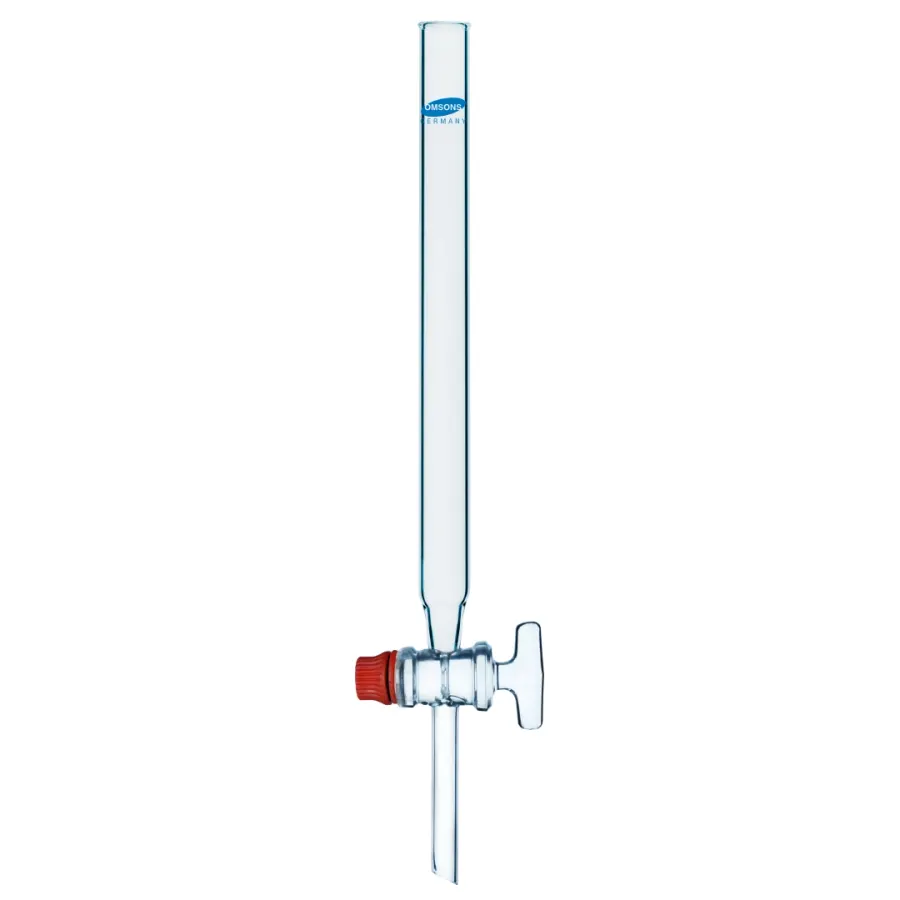 Colonne d'adsorption simple, robinet à clé en verre