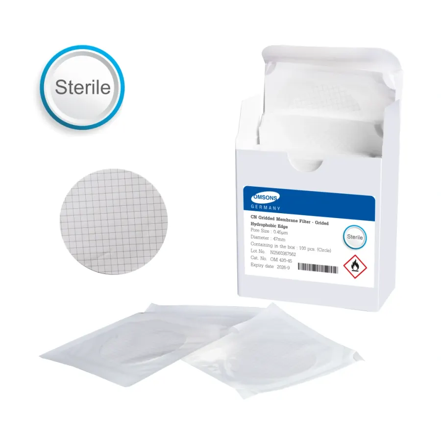CN Membrane Disc Filter Gridded Hydrophobic Edge Sterile
