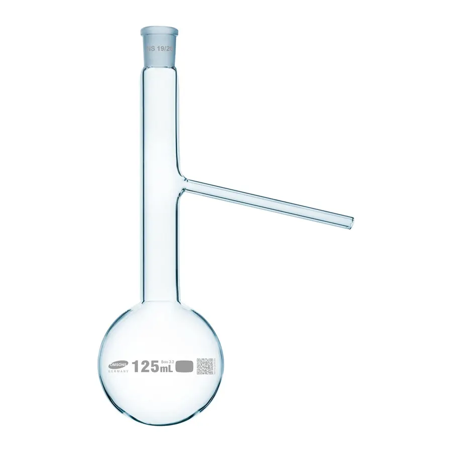 Ballon à distiller avec tubulure latérale inclinée