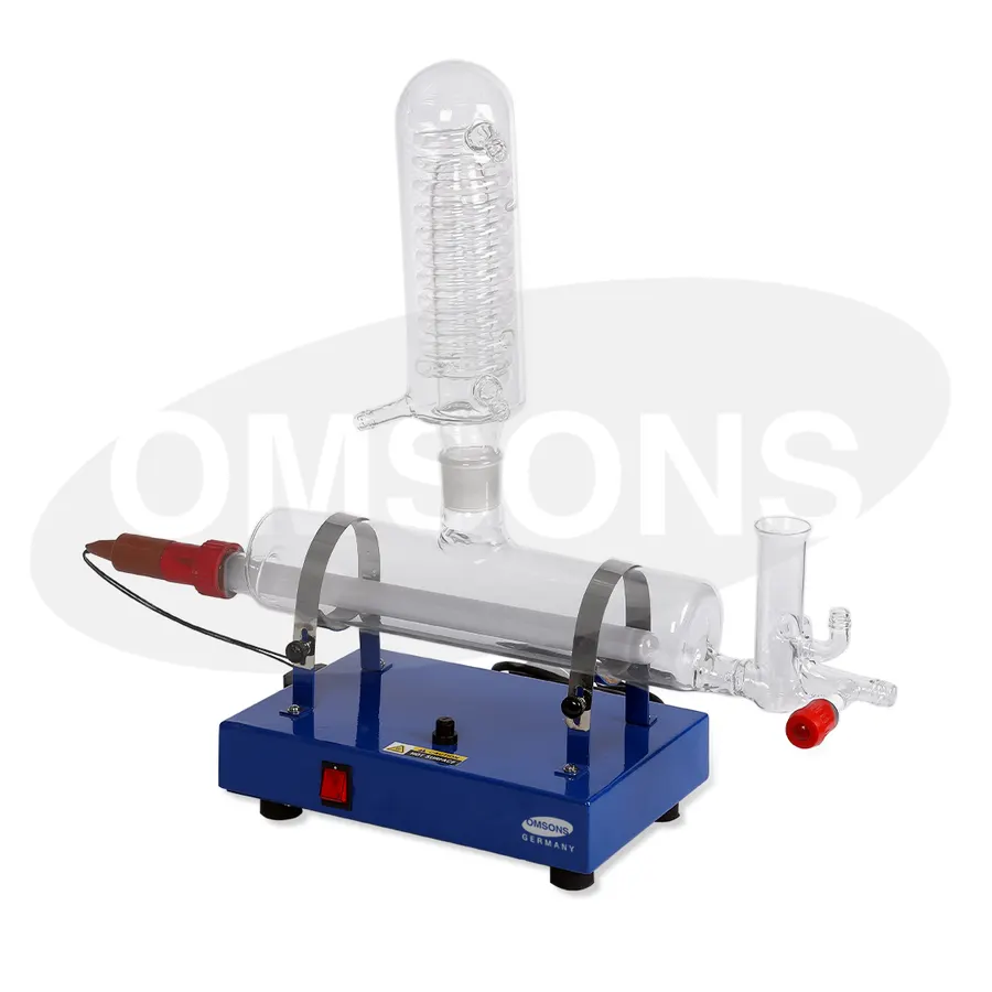 Horizontal Single Stage Quartz Distillation with Horizontal Quartz Boiler fitted