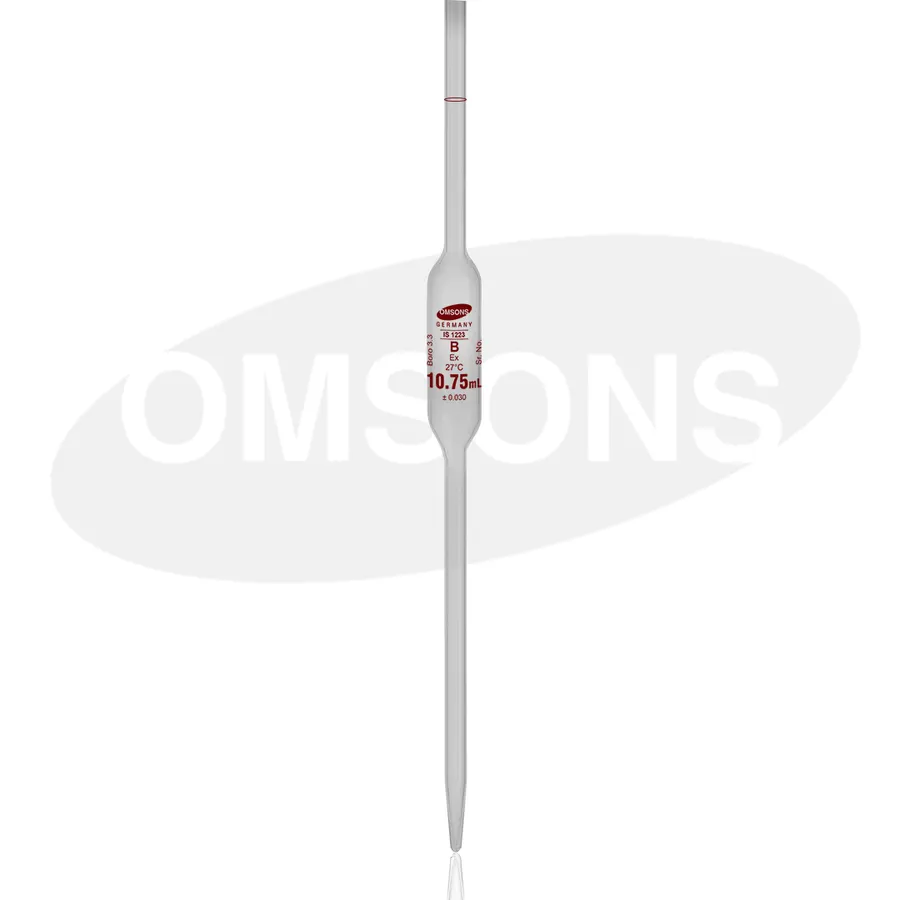 Pipette à lait, classe A, certificat NABL