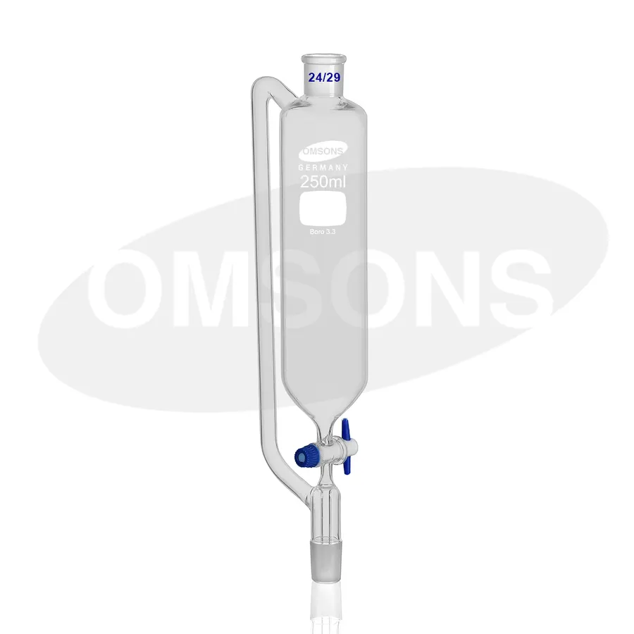 قمع معادِل للضغط، صنبور PTFE ووصلة مصنفرة