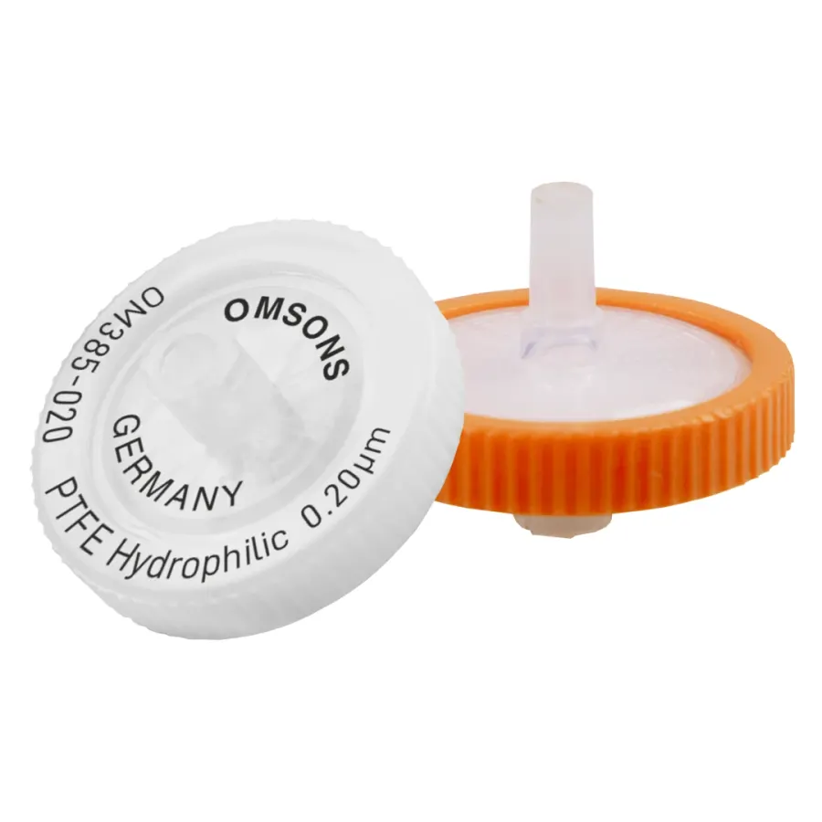 PTFE Syringe Filters Hydrophilic Non Sterile with Micro-glass Fiber Pre-filter