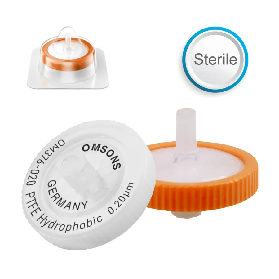PTFE Syringe Filters Hydrophobic Sterile with Micro-glass Fiber Pre-filter