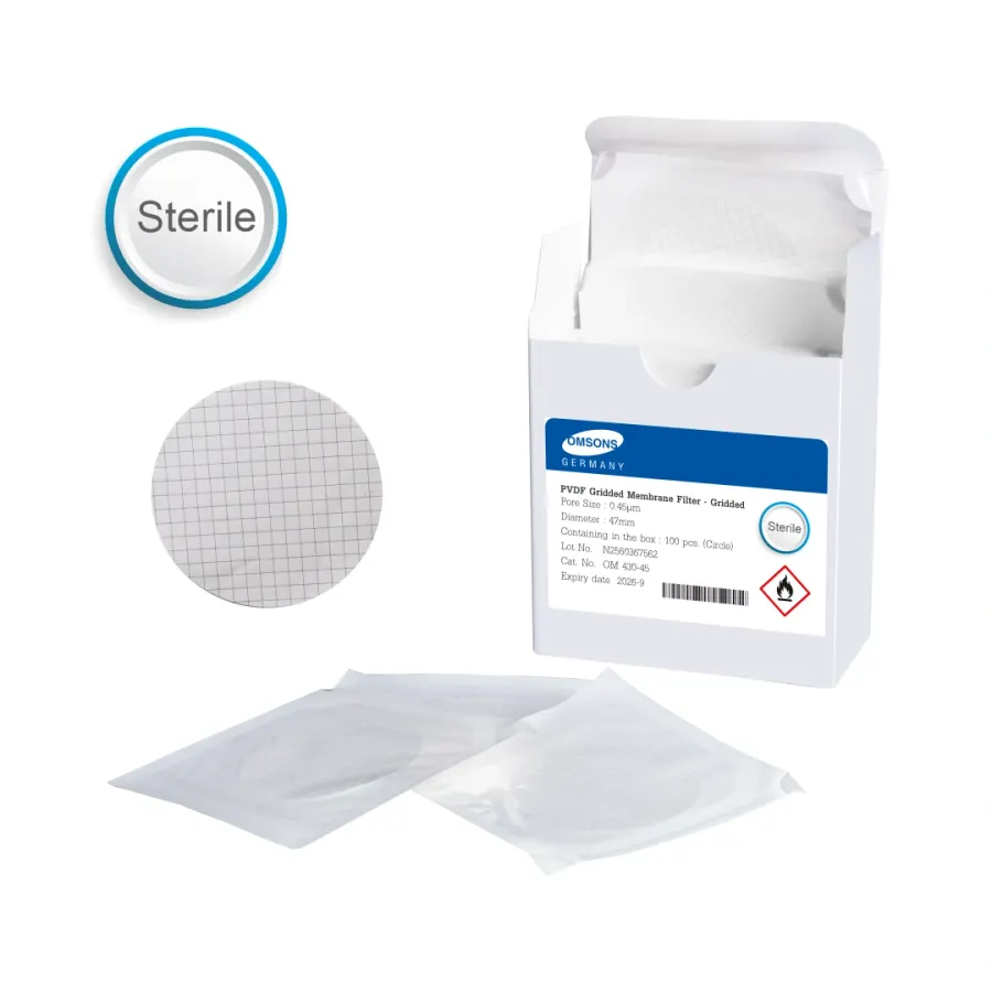 PVDF Membrane Disc Filter Gridded Sterile