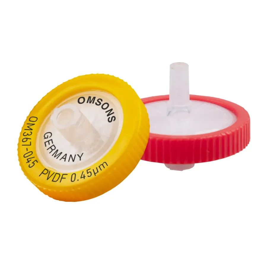 PVDF Syringe Filters Non Sterile with Micro-glass Fiber Pre-filter