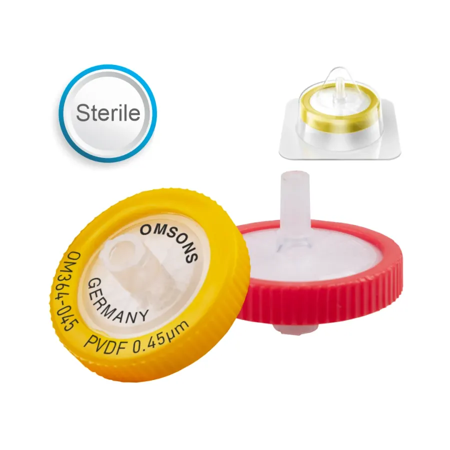 PVDF Syringe Filters Sterile with Micro-glass Fiber Pre-filter