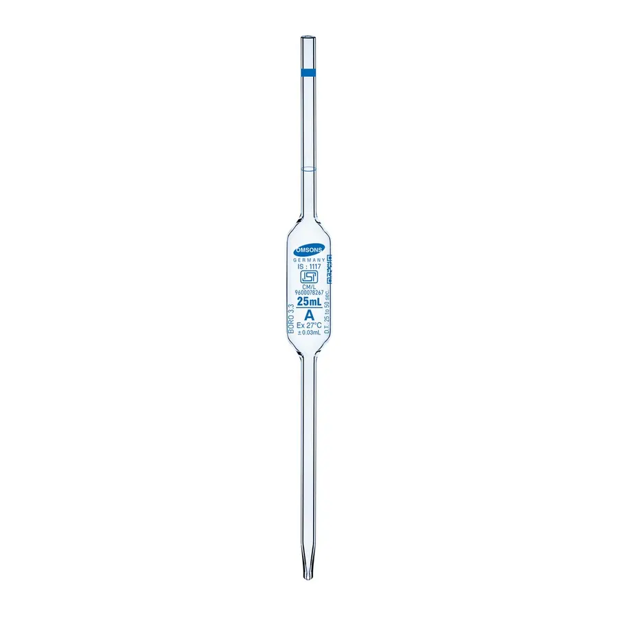 Volumetric Pipettes One Mark Class A with NABL Certificate