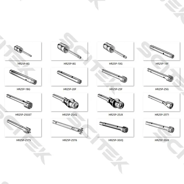 Têtes de coupe optionnelles pour homogénéiseurs HMG-25, HMG-D25, HMG-H500 et HMG-DH500