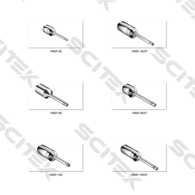 Têtes de coupe optionnelles pour homogénéiseurs HMG-H6 et HMG-P10