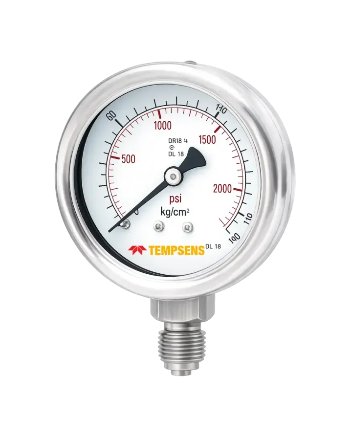 Manomètre usage général TMC02, boîtier inox