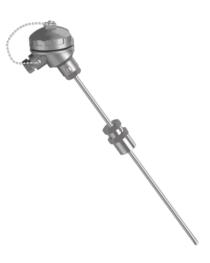 Sonde Pt100 standard R-101 avec tête et raccord