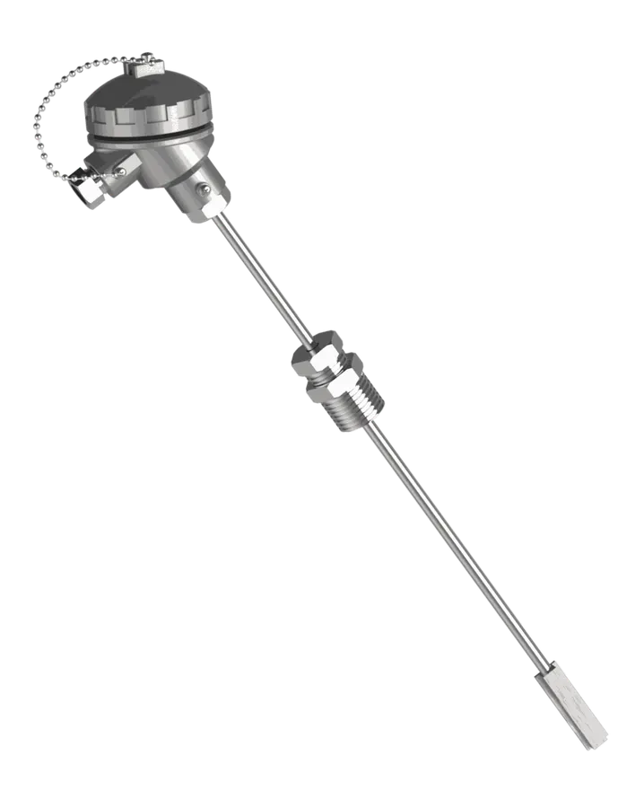 Sonde Pt100 R-104 avec tête et patin à souder