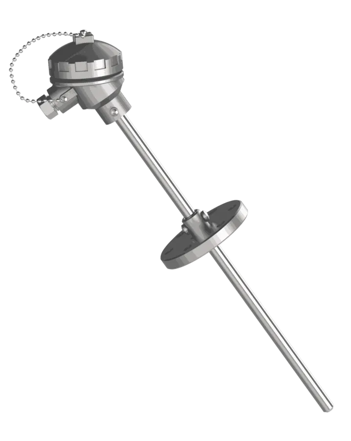 Sonde Pt100 R-502 avec doigt de gant et bride réglable
