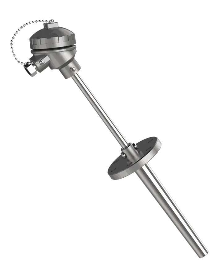 Sonde Pt100 R-503 avec doigt de gant conique et bride réglable