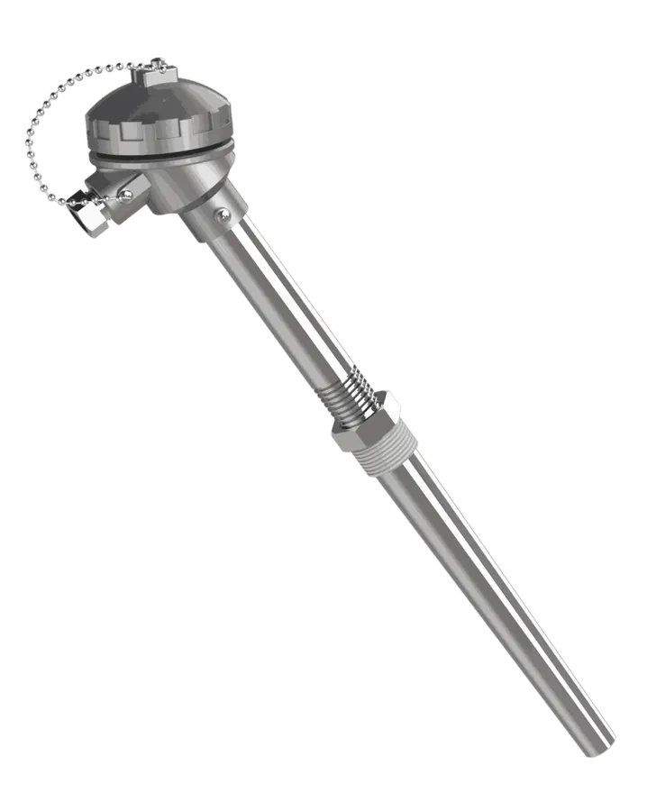 Sonde Pt100 R-650 avec mamelon et doigt de gant conique