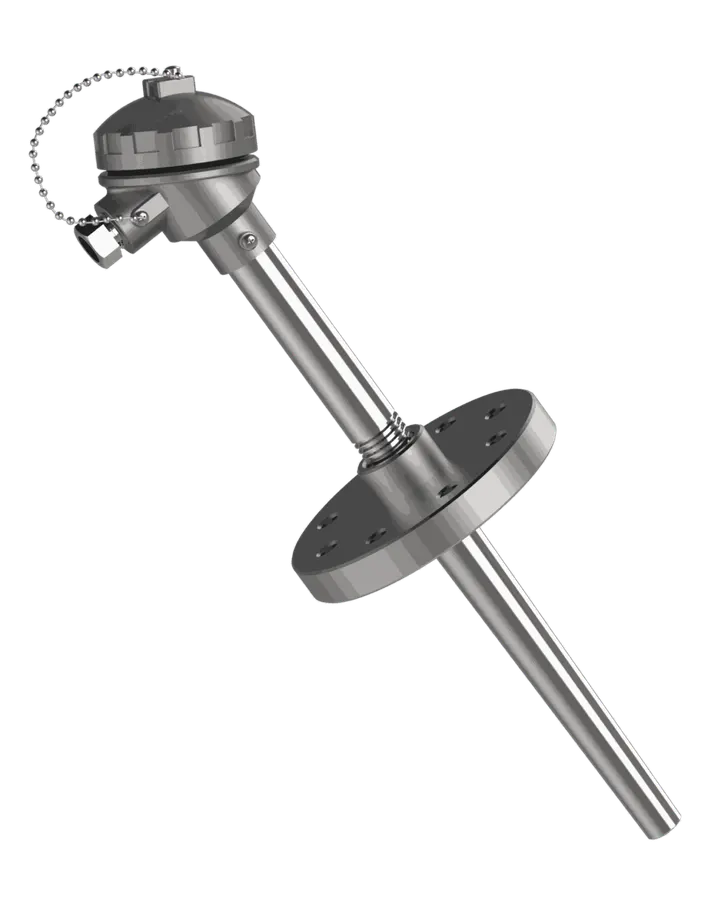 Sonde Pt100 R-726 avec mamelon et doigt de gant conique
