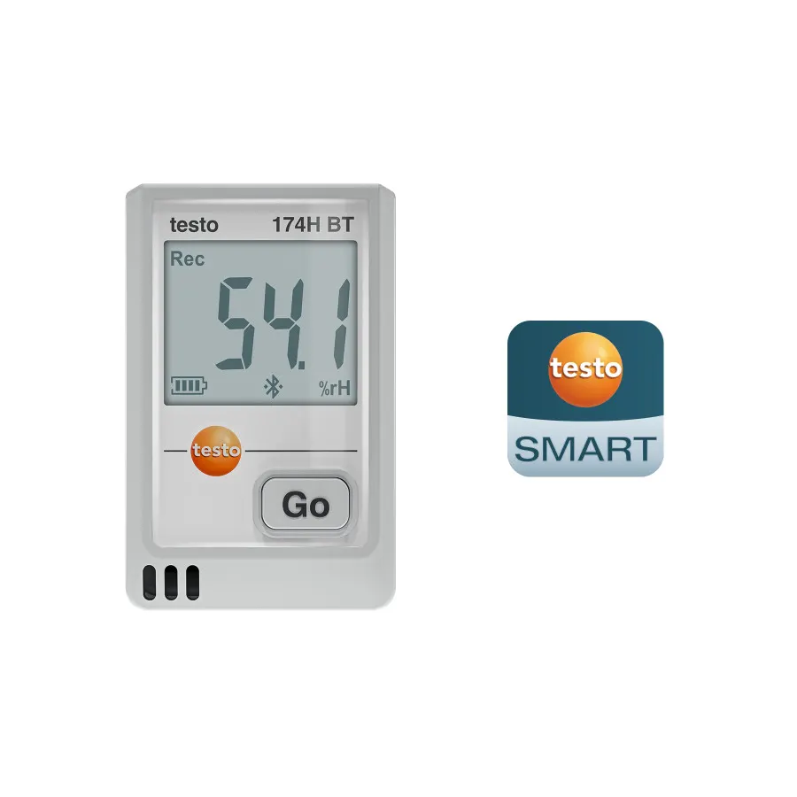 testo 174 H BT - Enregistreur de température et d’humidité avec Bluetooth® et connexion à l'application