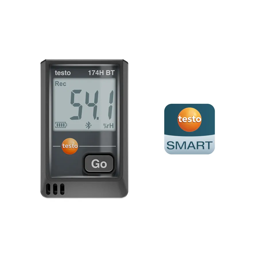 testo 174 H BT - Enregistreur d’humidité et de température avec Bluetooth et connexion à l'application