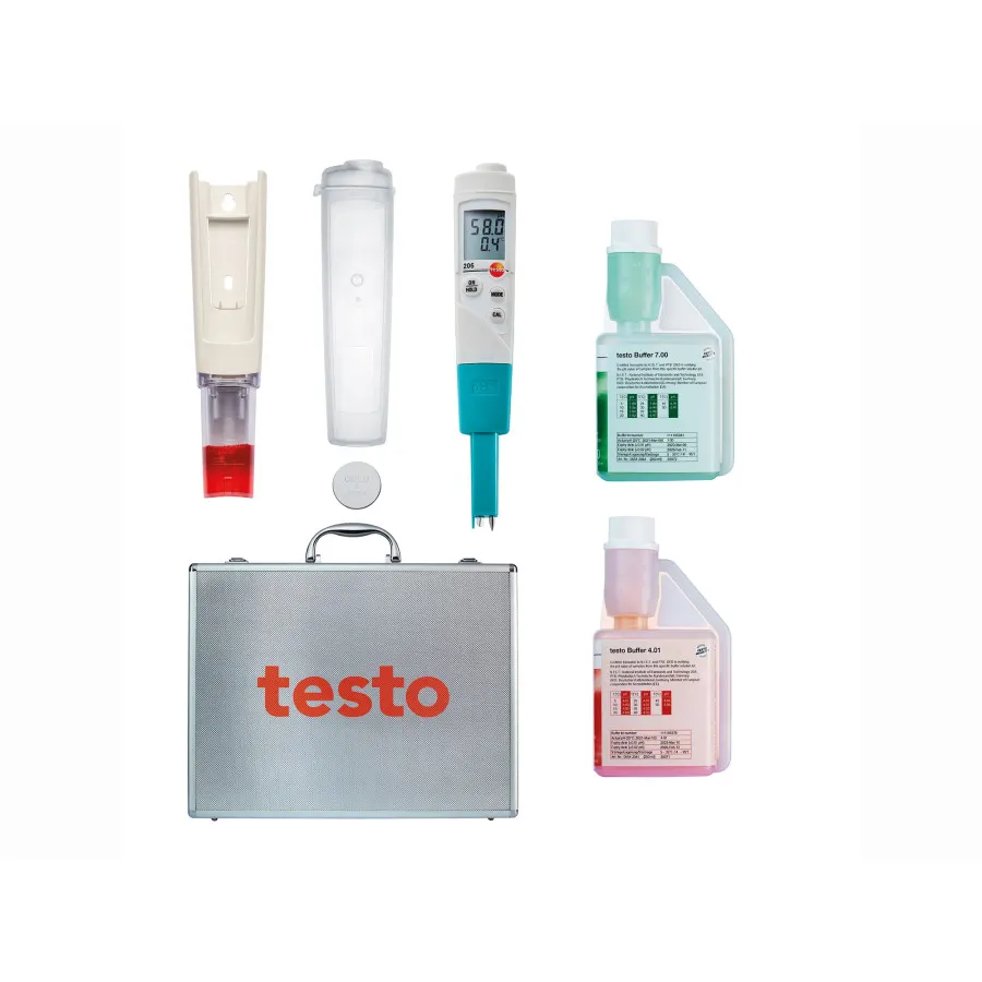 Kit de démarrage « testo 206-pH1 » - Appareil de mesure du pH et de la température pour liquides